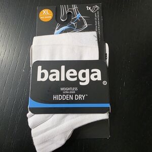 Balega Hidden Dry White No Show Socks